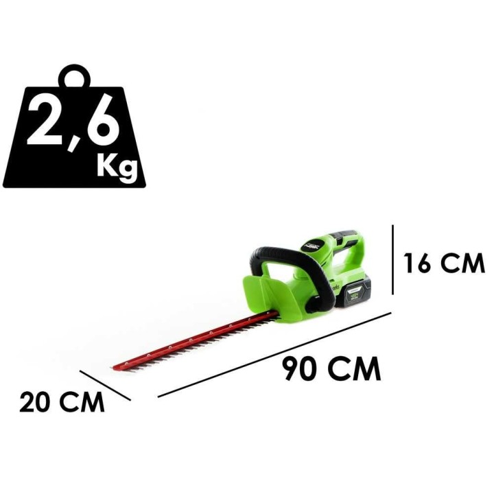 Greenworks G24HT56 akkupensasleikkuri, 56 cm, 24 V, 10 Ah