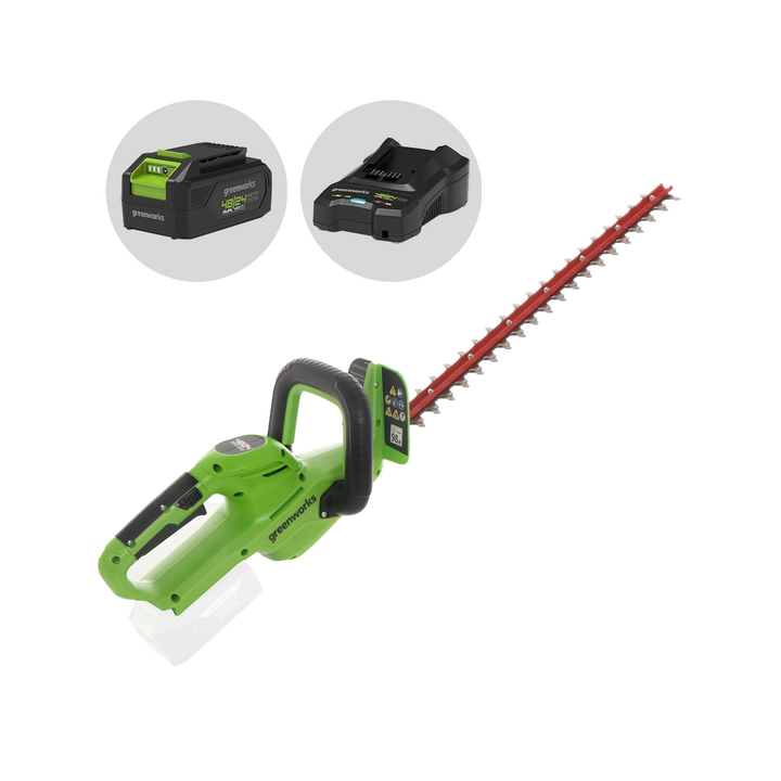 Greenworks G24HT56 akkukäyttöinen pensasleikkuri 24 V terä 56 cm