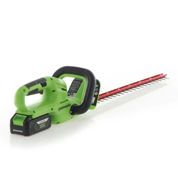 Greenworks G24HT56 akkukäyttöinen pensasleikkuri, 24 V, terä 56 cm