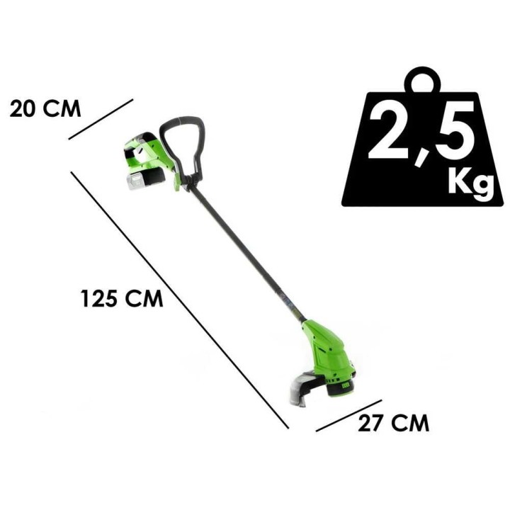 Greenworks G24ST25 akkukäyttöinen ruohotrimmeri, 24 V, 8 Ah