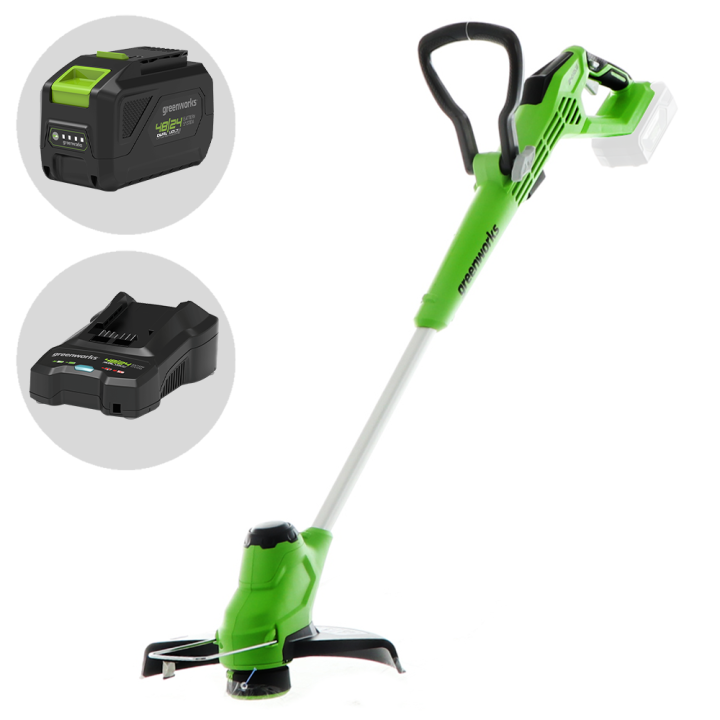 Greenworks G24LT28 akkutrimmeri 24 V 8 Ah 28 cm leikkuuleveys
