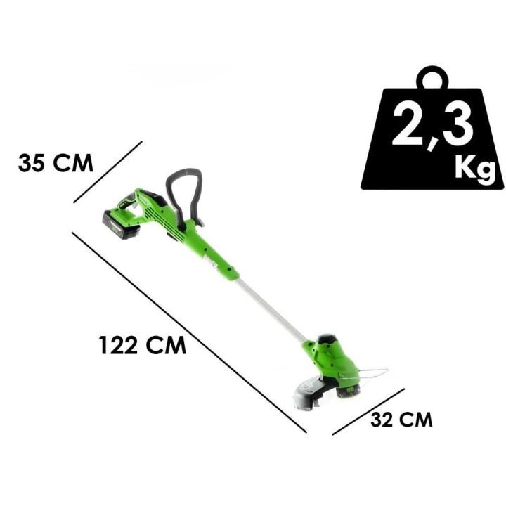 Greenworks G24LT28 akkukäyttöinen trimmeri, 24 V, 4 Ah, 28 cm