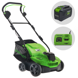 Greenworks GD48SC36 akkukäyttöinen nurmikon ilmastaja 48 V 5 Ah 36 cm
