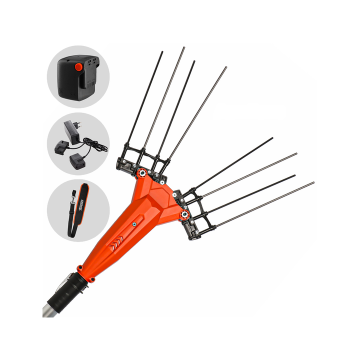 Stocker E 51 21V akkukäyttöinen oliivinkorjuukampa teleskooppivarsi 235 315 cm 400 W