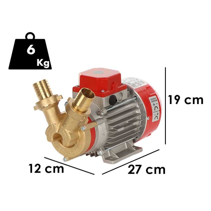 Rover Marina 30 -pumppu nesteensiirtoon, 24 V, pronssi, 70 l/min