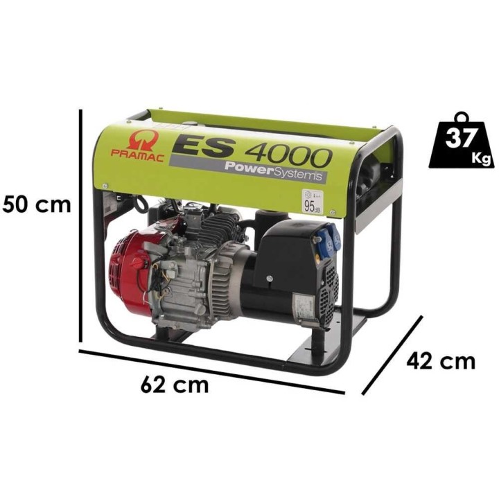 Pramac ES4000 bensiinikäyttöinen aggregaatti, 3,1 kW, 2,6 kW, yksivaiheinen
