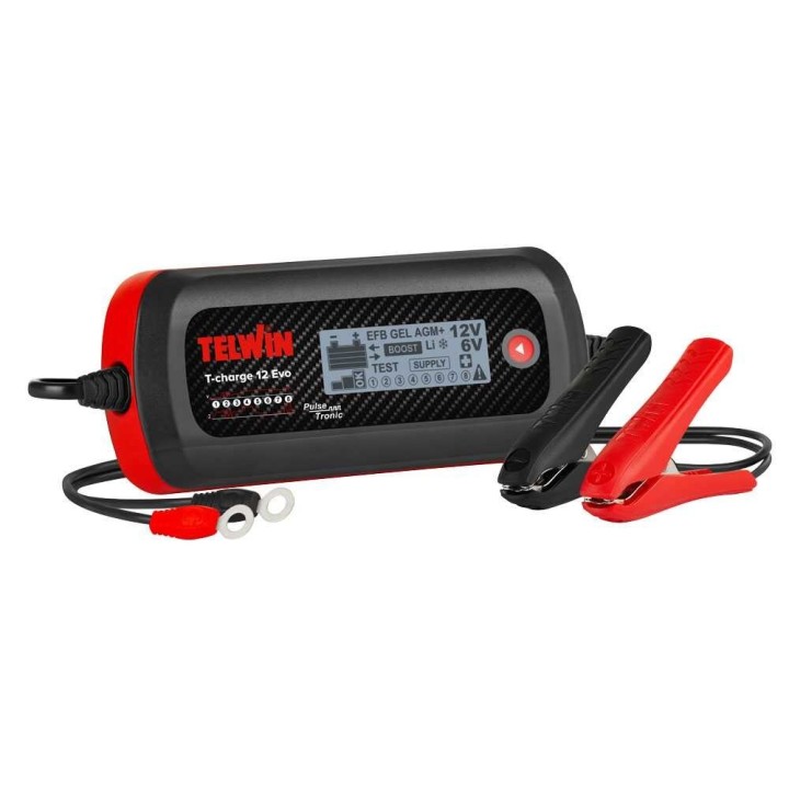 Telwin T-CHARGE 12 EVO akkulaturi ja ylläpitolaturi, 6–12 V, 4 A