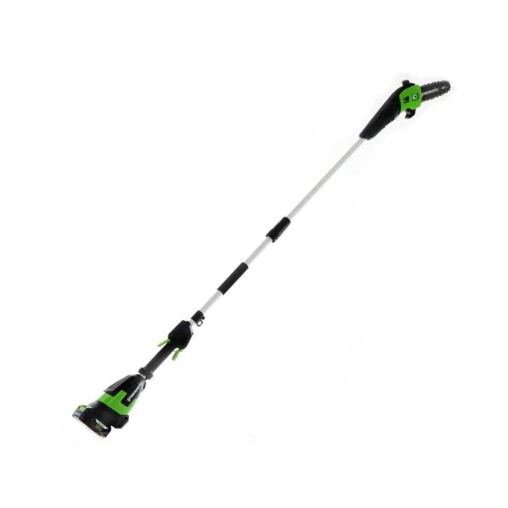 Greenworks G48PS akkukäyttöinen oksasaha jatkovarrella, 48 V, 4 Ah, 20 cm