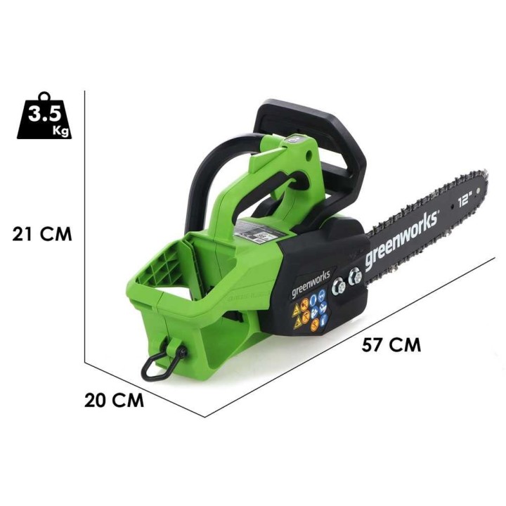 Greenworks GD48TCS akkumoottorisaha, 48 V 4 Ah, laippa 30 cm