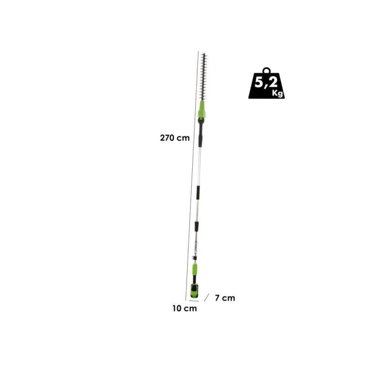 Greenworks G48PHTII akkupensasleikkuri, 48 V, 51 cm, teleskooppivarsi