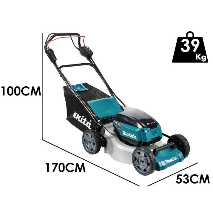 Makita DLM462Z akkuruohonleikkuri, 46 cm, 36 V, takaveto, 4 akkua