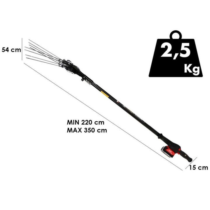 Zanon Murcielago X Lazer AL-300 akkukäyttöinen oliivinkorjuulaite, 18 V, 300 W