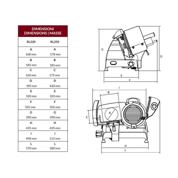 Berkel Red Line 250 Bianca viipalointikone, 190 W, 250 mm, valkoinen