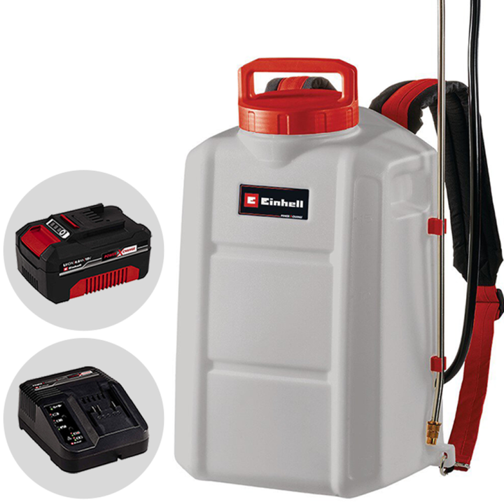Einhell GE WS 18 150 Li akkukäyttöinen reppuruisku 17 l 18 V 4 Ah