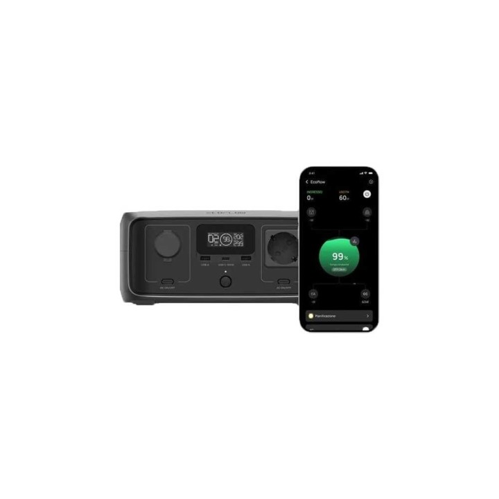 EcoFlow RIVER 3 Plus kannettava virtalähde, 286 Wh, 600 W, 1 200 W