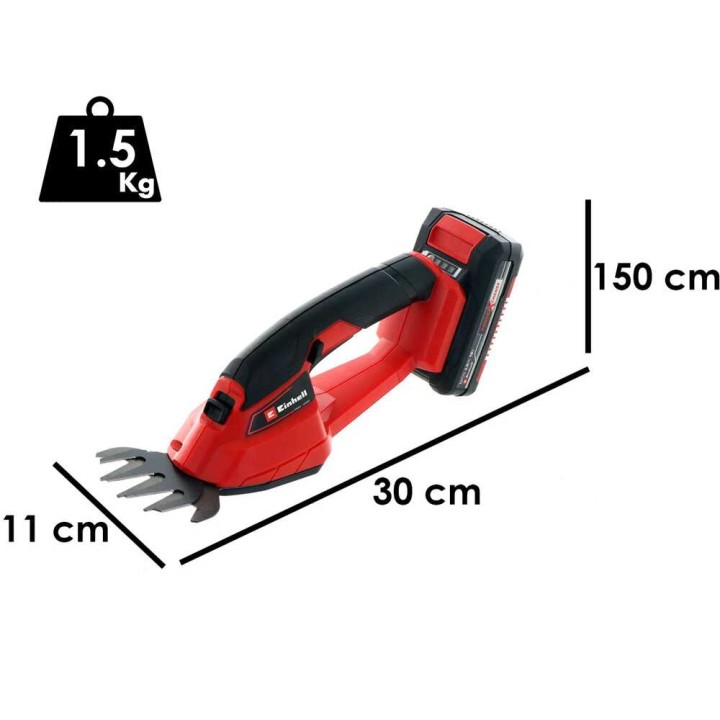 Einhell GE-CG 18/1 akkuruohosakset, 18 V, 2,5 Ah, 10 cm