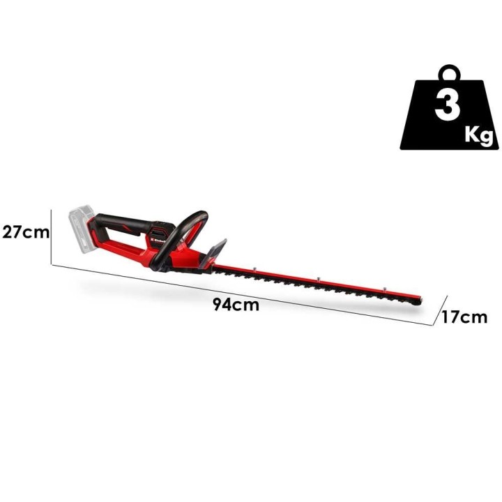Einhell GP-CH 18/50 Li BL akkukäyttöinen pensasleikkuri, 18 V, 5,2 Ah, 56 cm