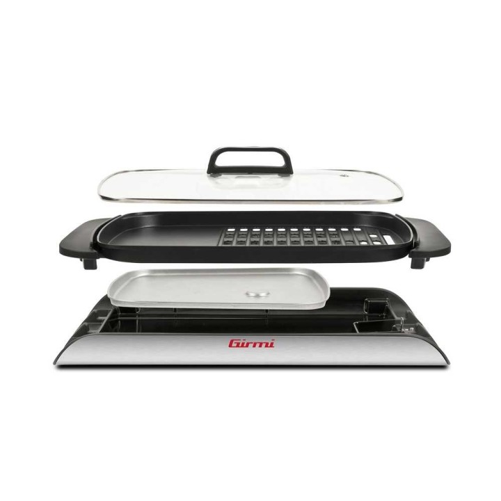 Girmi BQ91 sähkögrilli, 2 kW, 40 × 30 cm paistolevy, lasikansi