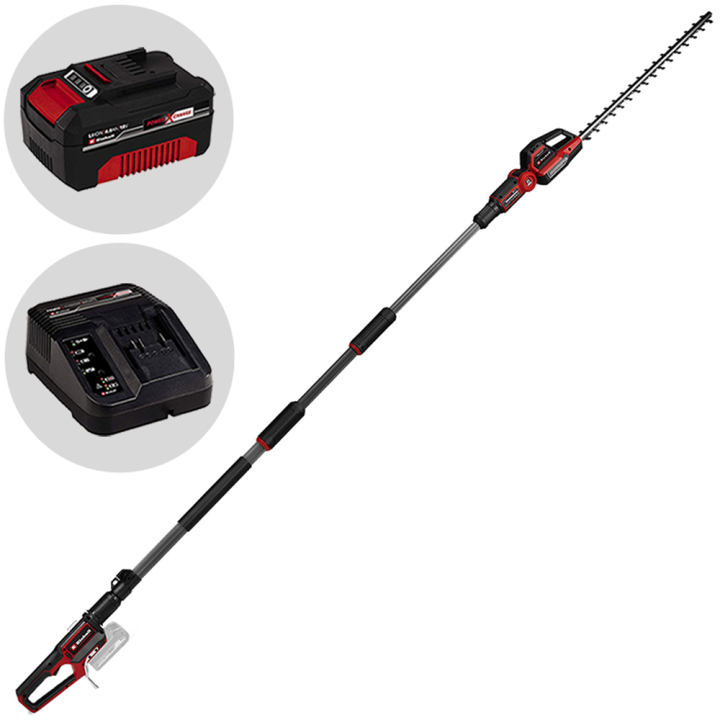 Einhell GP HH 18 50 Li T BL teleskooppinen pensasleikkuri 18 V 4 Ah 50 cm