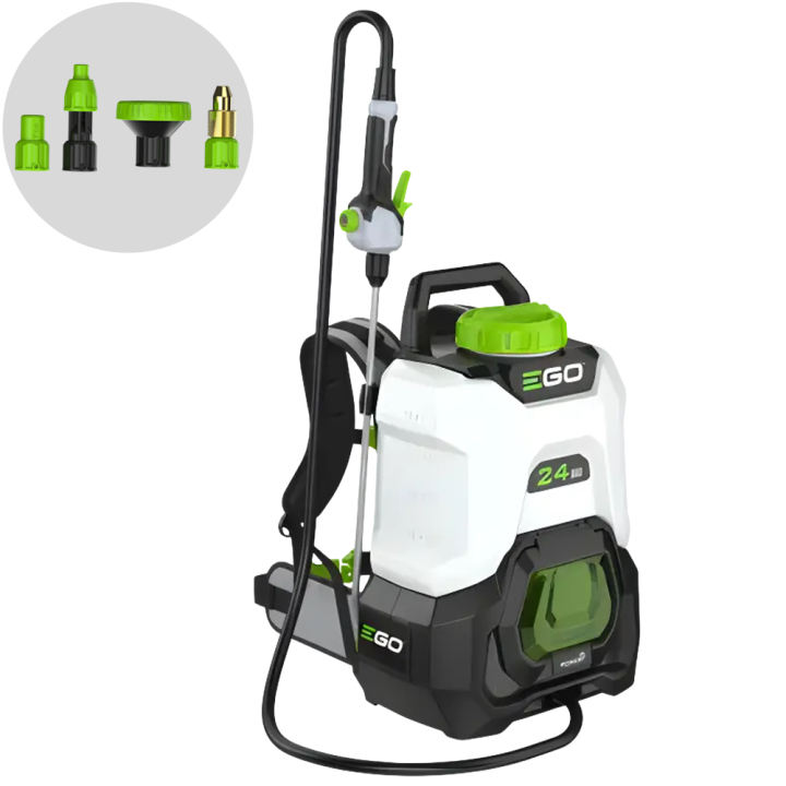 EGO BSP 3500 E akkukäyttöinen reppuruisku 15 l 56 V 24 bar ilman akkua ja laturia