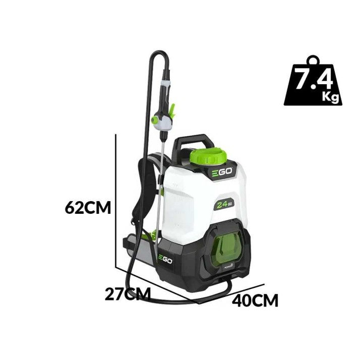 EGO BSP 3500 E akkukäyttöinen reppuruisku, 56 V, 2,5 Ah, 15 l