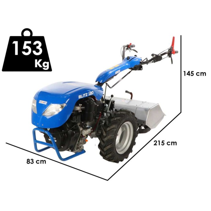 EuroMech Blitz 120 dieseljyrsin, Yagmur D460, 12 HP, sähkökäynnistys, 83 cm