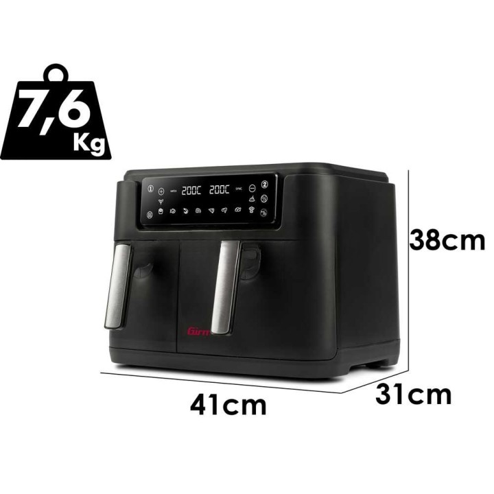 Girmi FG26 Ecofrit Bis kaksikorinen kuumailmakeitin, 9 l, 2 400 W
