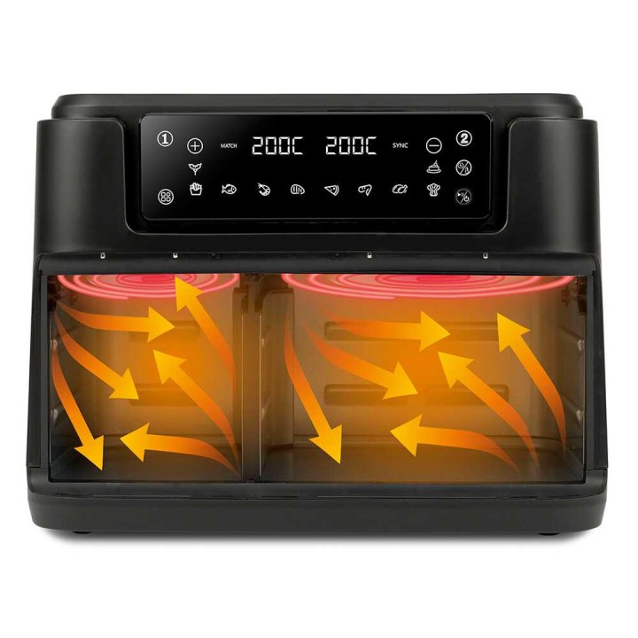 Girmi FG26 Ecofrit Bis kaksikorinen kuumailmakeitin, 9 l, 2 400 W