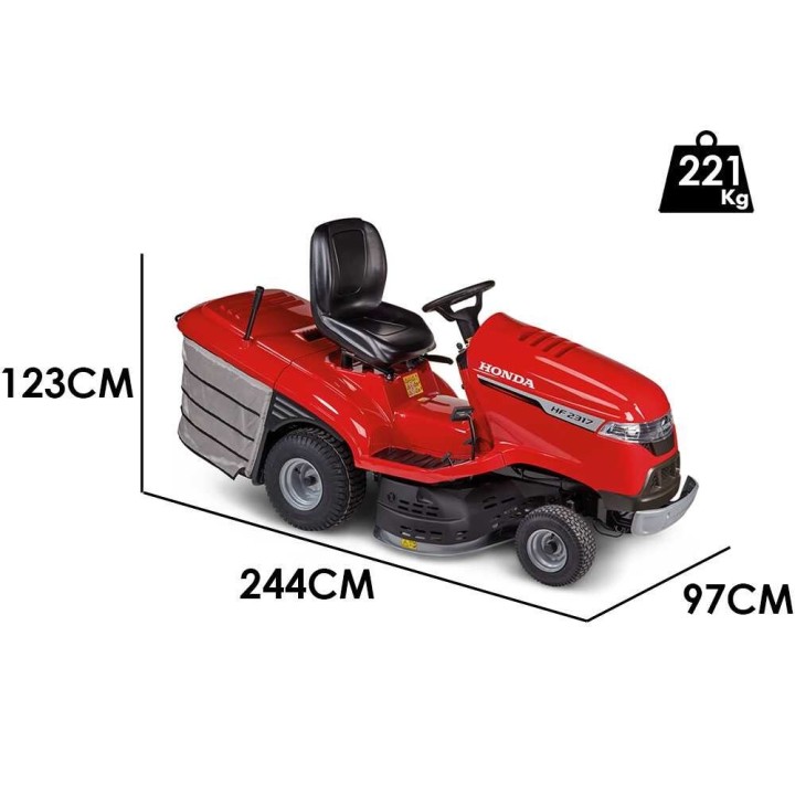 Honda HF 2317 HME -ajoleikkuri, hydrostaattinen, 18 HP, 92 cm, keruusäiliö 280 l