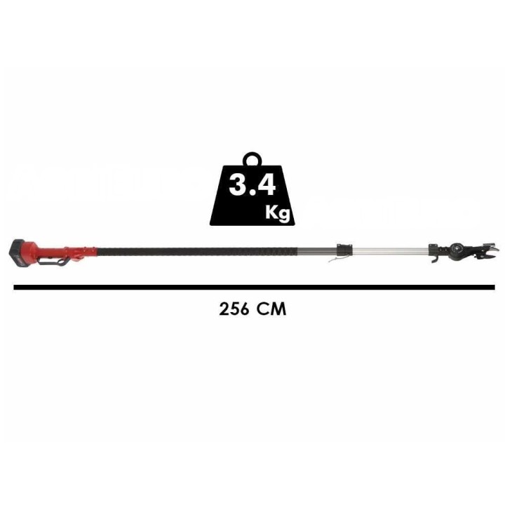Archman HELIUM+ akkukäyttöinen teleskooppinen oksaleikkuri, 21 V, 4 Ah, 256–415 cm
