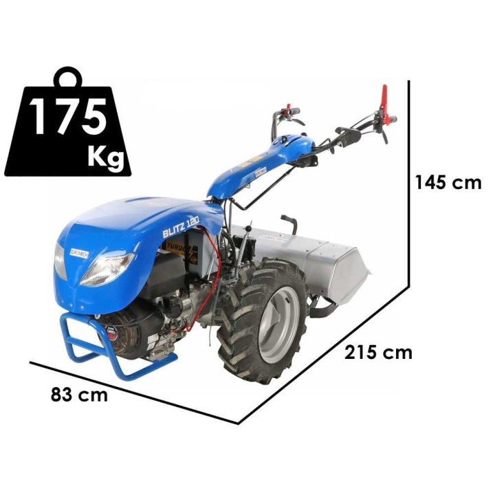 Blitz 120 bensiinikäyttöinen jyrsin, Yagmur R420, 16 HP, sähkökäynnistys