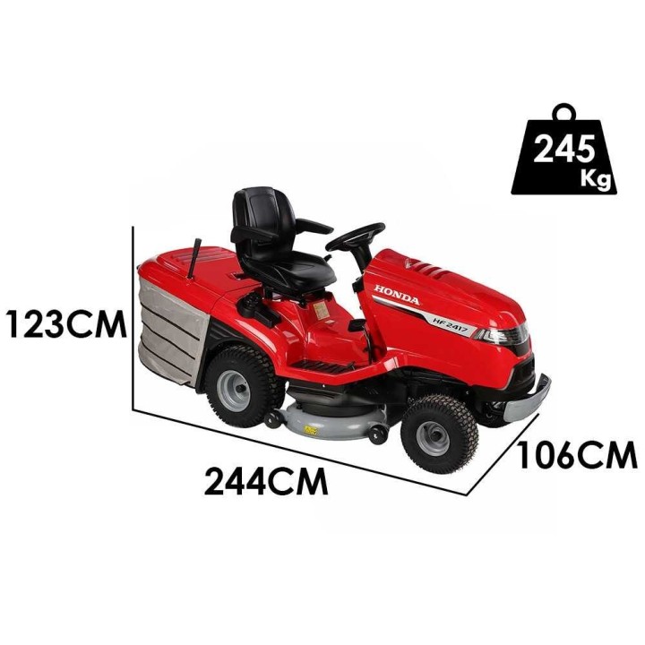 Honda HF 2417 HME -ajoleikkuri, hydrostaattinen, Honda GCV530, 102 cm, 300 l