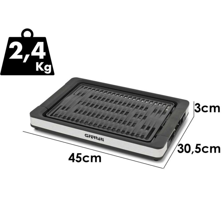 G3 Ferrari Tito sähkögrilli sisäkäyttöön, 1,8 kW, 35,6 × 25,5 cm