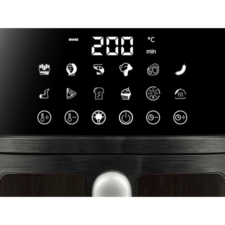 Girmi FG78 Ecofrit Black airfryer, 6 l, 1 500 W, 60–200 °C