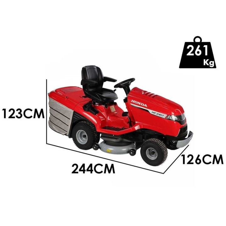Honda HF 2417 HTE -ajoleikkuri, hydrostaattinen, 18 HP, 102 cm, keruusäiliö 300 l