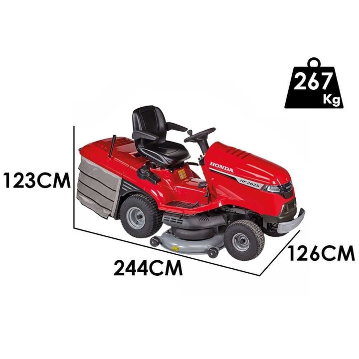 Honda HF 2625 HME ajoleikkuri, 122 cm, 22 HP, hydrostaattinen, keruusäiliö 350 l
