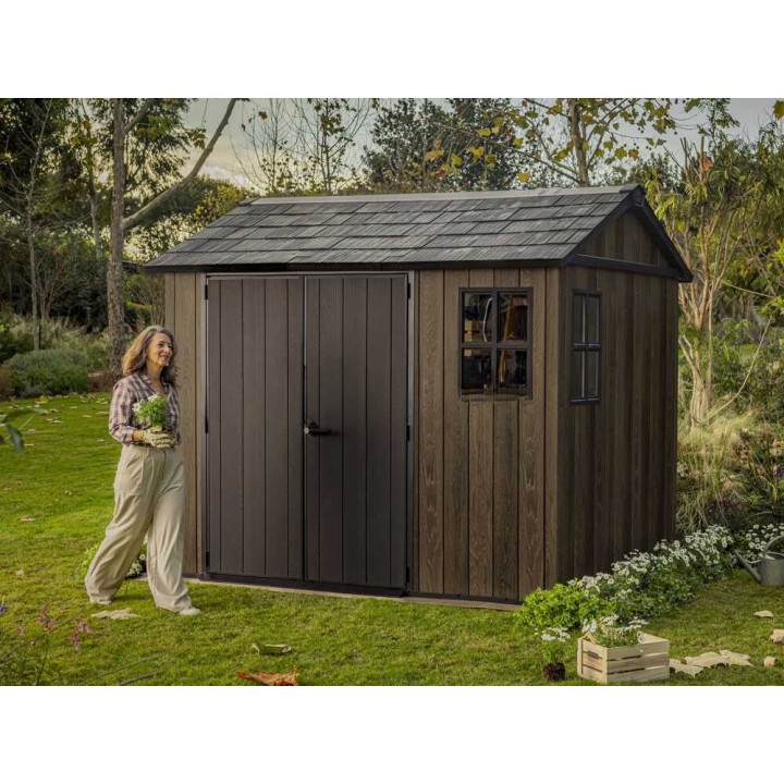 Keter Signature Walnut 759/975 puutarhamökki, PVC, 230 × 287 × 246 cm