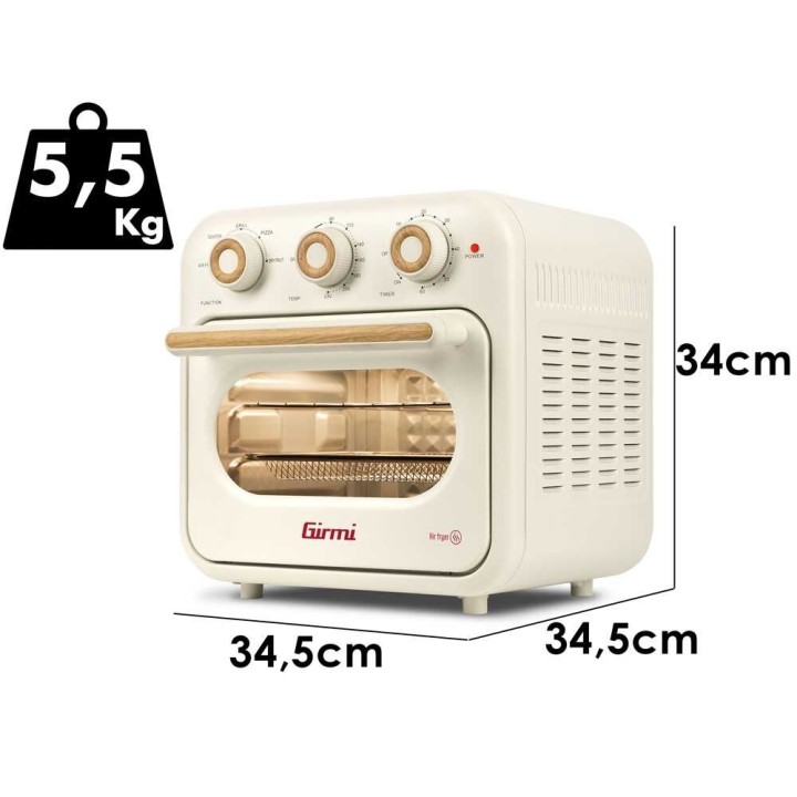 Girmi Ecofrit FG28 sähköuuni ja air fryer, 14 l, 1 400 W, 230 °C