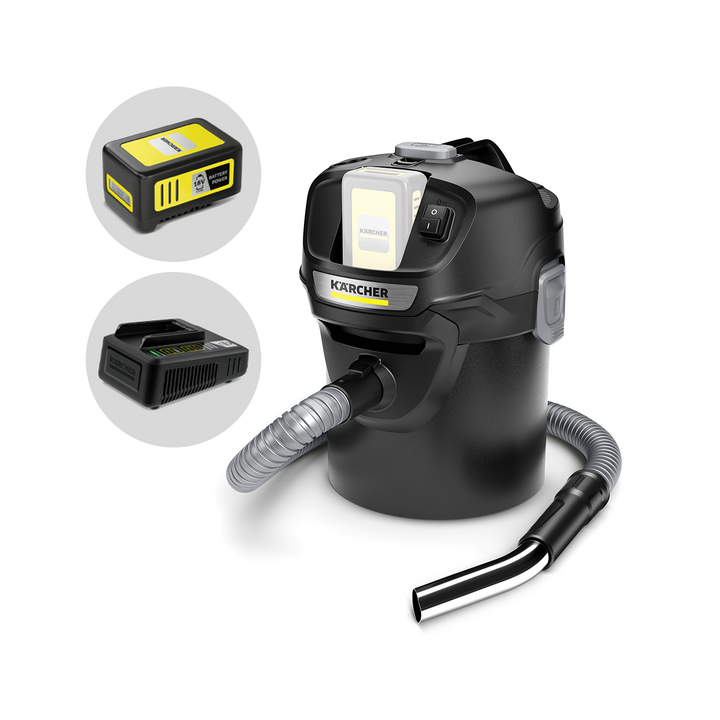 Karcher AD 2 Battery tuhkaimuri 18 V 14 l akku ja laturi