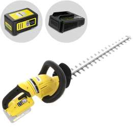 Karcher HGE 18 50 akkupensasleikkuri 18 V 50 cm akku ja laturi