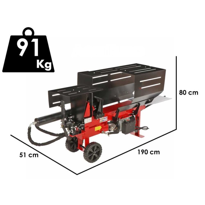 GeoTech LSP9 HE EVO vaakasuuntainen sähköinen halkomakone, 2 100 W, 230 V