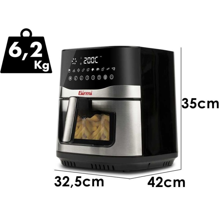 Girmi FG90 EcoFrit Premium kuumailmakeitin, 9 l, 2 200 W, kosketusnäyttö