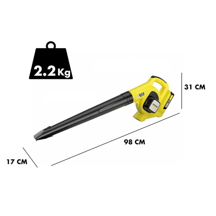 Karcher LBL 2 akkulehtipuhallin, 18 V, 2,5 Ah, 210 km/h