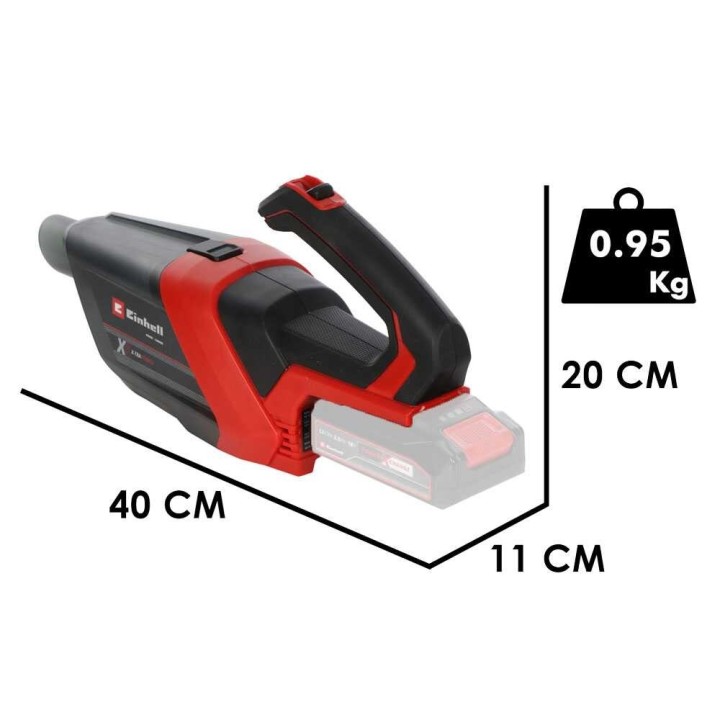 Einhell TE-HV 18/06 Li akkukäyttöinen käsipölynimuri, 18 V, 4 Ah