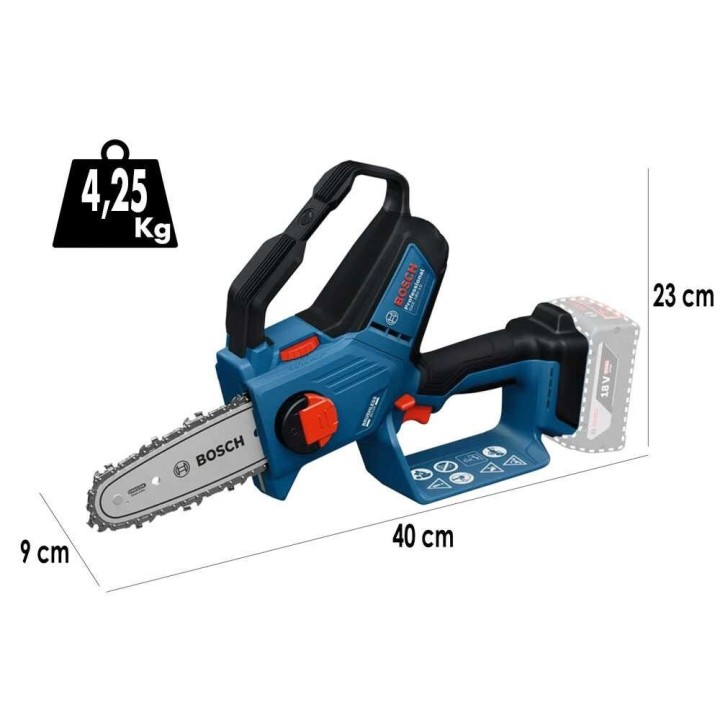 Bosch Professional GKE 18V-20 akkukäyttöinen oksasaha, 18 V, 20 cm, 12 Ah
