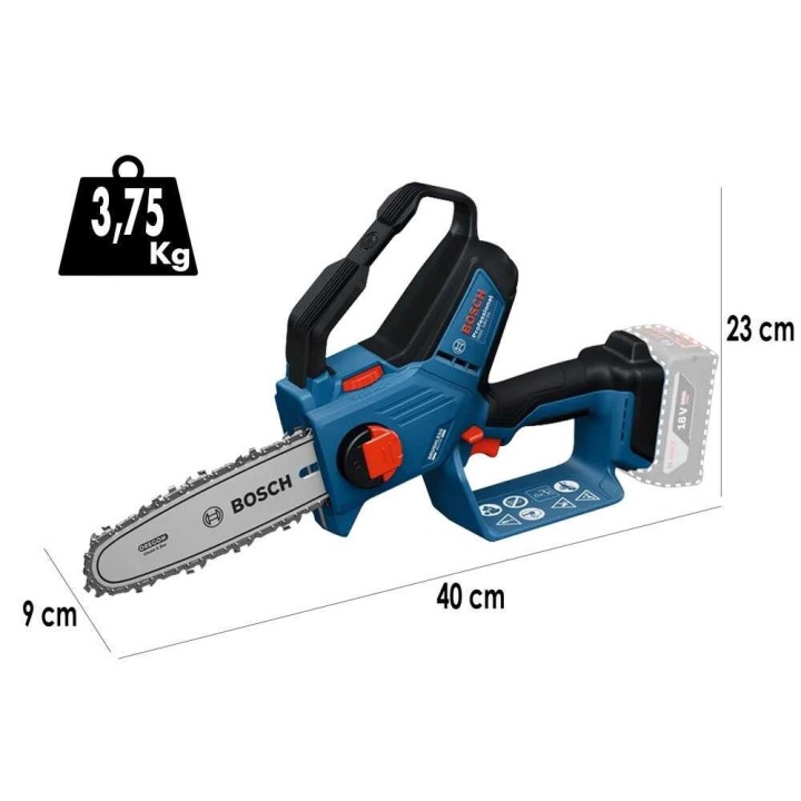 Bosch Professional GKE 18V-20 akkukäyttöinen oksasaha, 18 V, 20 cm, 8 Ah