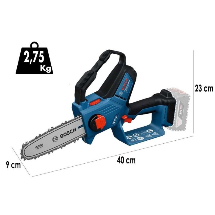 Bosch Professional GKE 18V-20 akkukäyttöinen oksasaha, 20 cm, 18 V 5 Ah