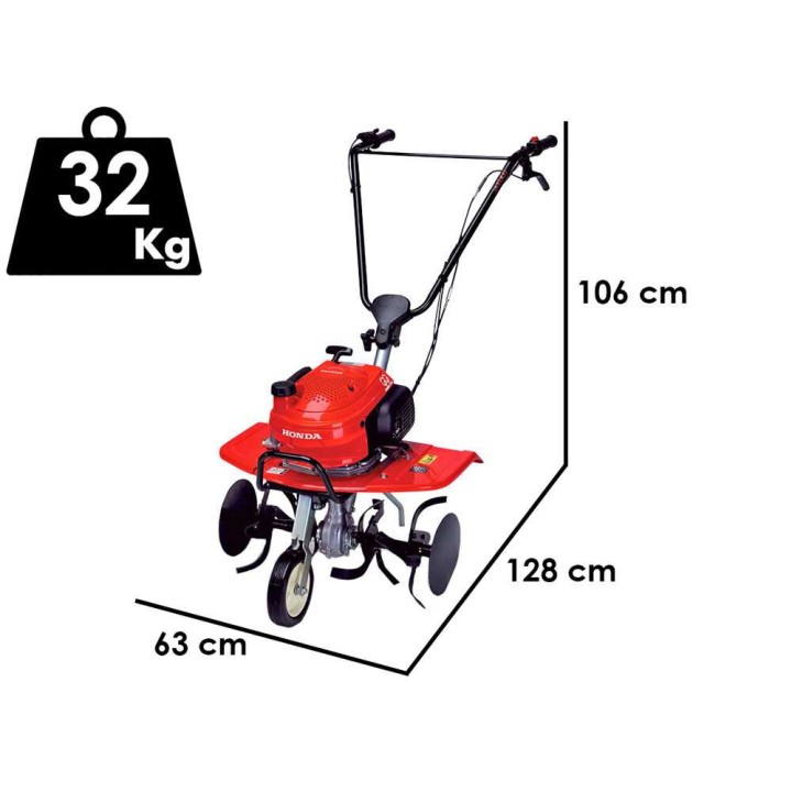 Honda F 220 -motojyrsin, 2,5 HP, Honda GXV 57, 57 cm³