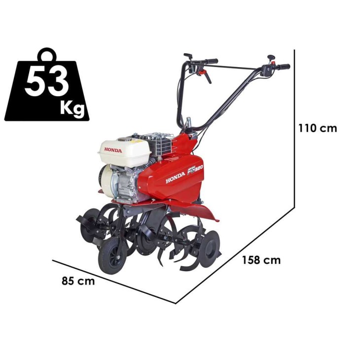Honda FG 320 bensiinijyrsin, Honda GP160 163 cm³, 5,5 HP, 80 cm