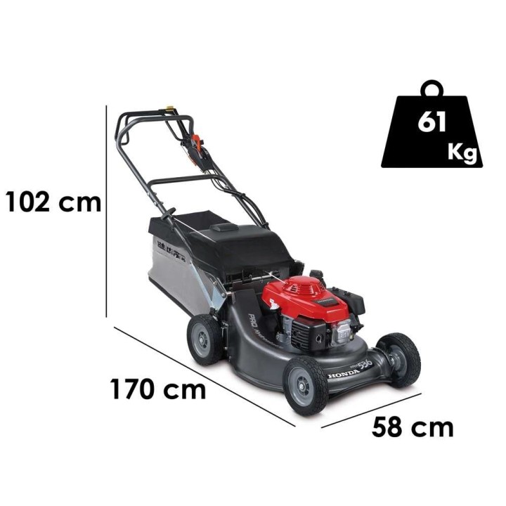 Honda HRH 536 HX bensiiniruohonleikkuri, 53 cm, GXV 160, hydrostaattinen takaveto